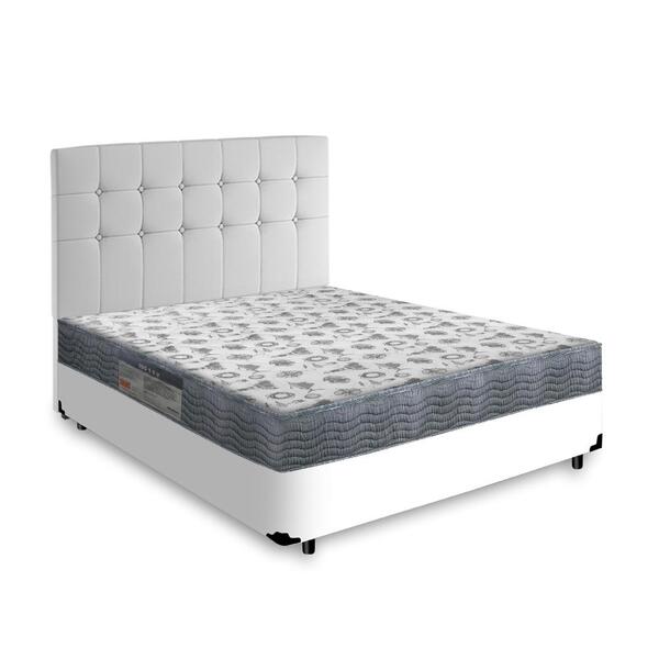 Box + Cabeceira Cassis E Colchão Casal Ortobom Iso 100 138x18