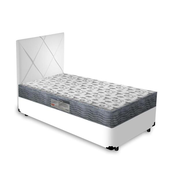 Box + Cabeceira Provença E Colchão Solteiro Ortobom Iso 100 8