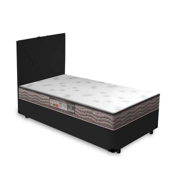 Box + Cabeceira Provença E Colchão Solteiro - Ortobom - Light