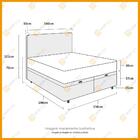 Box Baú + Cabeceira Cassis E Colchão Queen- Ortobom- Airtech