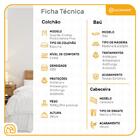 Box Baú + Cabeceira Cassis Marrom E Colchão D33 Queen - Probe