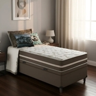 Box Baú + Colchão De Molas Classic Solteiro King