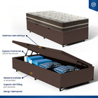 Box Baú + Colchão De Molas Classic Solteiro King