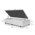 Box Bau Basic Abertura Lateral Solteirão Yescasa Cinza