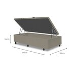 Box Bau Basic Abertura Lateral Solteiro Yescasa Bege