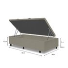 Box Bau Basic Abertura Lateral Solteiro Yescasa Bege