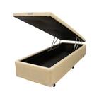 Box Baú Castor Solteiro Original Linho Bege  88x188x35cm