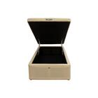 Box Baú Castor Solteiro Original Vellus Bege 96x203x35cm