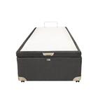 Box Baú Castor Solteiro Original Vellus Cinza 96x203x35cm