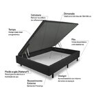 Box Bau Italian Abertura Lateral  Preto