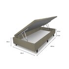 Box Bau Italian Abertura Lateral Solteirão Yescasa Bege