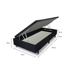 Box Bau Italian Abertura Lateral Solteirão Yescasa Preto