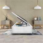 Box Bau Italian Abertura Lateral Solteiro Yescasa Cinza