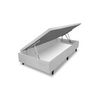 Box Bau Italian Abertura Lateral Solteiro Yescasa Cinza