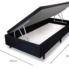 Box Bau Italian Abertura Lateral Solteiro Yescasa Preto