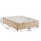 Box Baú Premium King 193x43cm Bege