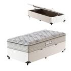 Box Baú Solteiro King Branca + Colchão Espuma D33 - Probel -