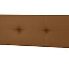 Box Casal Marrom + Cabeceira Painel Iris Marrom + Colchão Cla