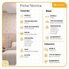 Box Casal Marrom + Cabeceira Painel Iris Marrom + Colchão De