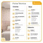 Box Casal Marrom + Cabeceira Painel Iris Marrom + Colchão De