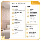 Box Casal Marrom + Cabeceira Painel Iris Preta + Colchão De M