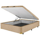 Box Com Baú Casal Americanflex Bege Foccus 138x188x40cm