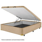 Box Com Baú Casal Americanflex Bege Foccus 138x188x40cm