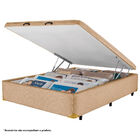 Box Com Baú Casal Americanflex Bege Foccus 138x188x40cm