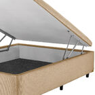 Box Com Baú Casal Americanflex Bege Foccus 138x188x40cm