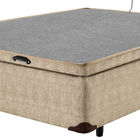 Box Com Baú Casal Americanflex Bege Multiflex 138x188x40cm