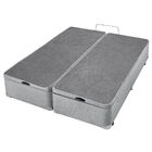 Box Com Baú Super King Americanflex Cinza Serrana 193x203x40cm