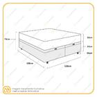 Box Com Baú Viúva Bipartido Especial Marrom + Colchao Molas E