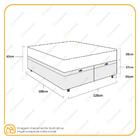 Box Com Baú Viúva Bipartido Marrom + Colchão De Molas Ensacad