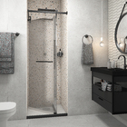 Box de Abrir Moove com Puxador 8mm Incolor 75x200m Preto