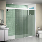 Box de Correr Vidro Verde Kit Branco 1x1,9m