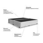 Box Italian Bi-partido Queen Yescasa Cinza