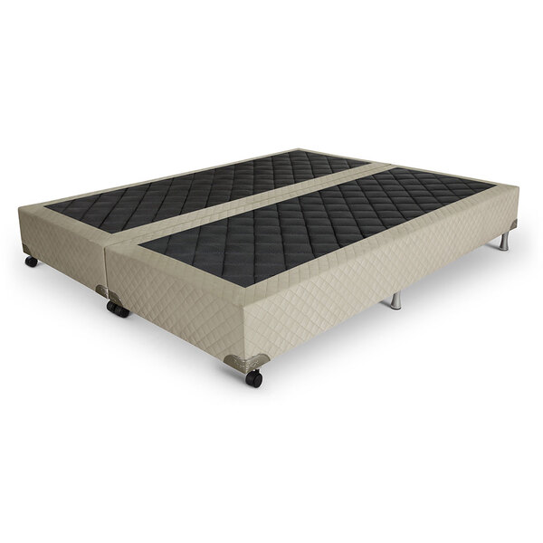 Box King Com Pés E Revestimento Suede 193x203x25 Cm S03-1 Beg