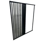 Box Para Banheiro De Pvc 185x115cm Sanfonado Frontal Bcf Preto