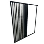 Box Para Banheiro De Pvc 185x145cm Sanfonado Frontal Bcf Preto