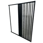Box Para Banheiro De Pvc 185x145cm Sanfonado Frontal Bcf Preto