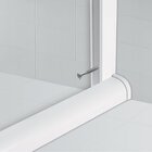 Box Para Banheiro De Pvc 185x55cm Sanfonado Frontal Bcf Branco