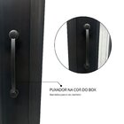 Box Para Banheiro De Pvc 185x55cm Sanfonado Frontal Bcf Preto