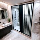 Box Para Banheiro De Pvc  190x185cm Sanfonado Frontal Bcf Pre