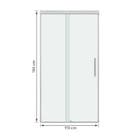 Box para Banheiro Frontal de Correr 110x190cm Vidro Incolor Indux Speed Temper