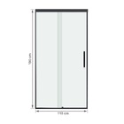 Box para Banheiro Frontal de Correr 110x190cm Vidro Incolor Indux Speed Temper