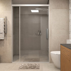 Box para Banheiro Frontal de Correr 120x190cm Vidro Incolor Indux Speed Temper