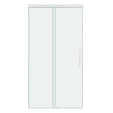 Box para Banheiro Frontal de Correr 130x190cm Vidro Incolor Indux Speed Temper