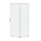 Box para Banheiro Frontal de Correr 140x190cm Vidro Incolor Indux Speed Temper