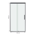 Box para Banheiro Frontal de Correr 140x190cm Vidro Incolor Indux Speed Temper