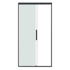 Box para Banheiro Frontal de Correr 140x190cm Vidro Incolor Indux Speed Temper